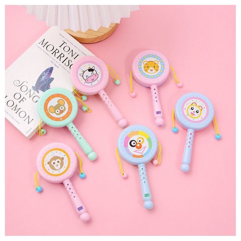 Whistle Drum Shaker Mainan Bayi Rattle Genggam Rattle Stick