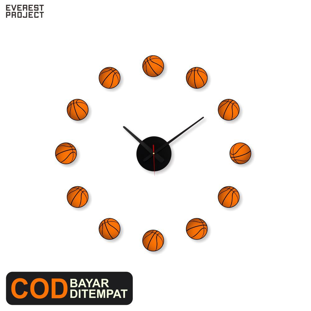 JAM DINDING RAKSASA / JAM DINDING RAKSASA BASKET BALL / GIANT WALL CLOCK BASKET BALL