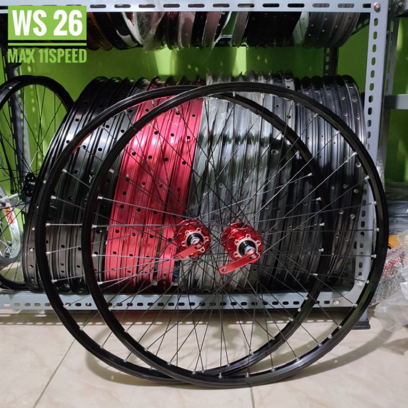 wheelset 26 max 11 speed - wheel set 26 - velg 26 - velg mtb 26 - velg ukuran 26 - velg sepeda 26 - 