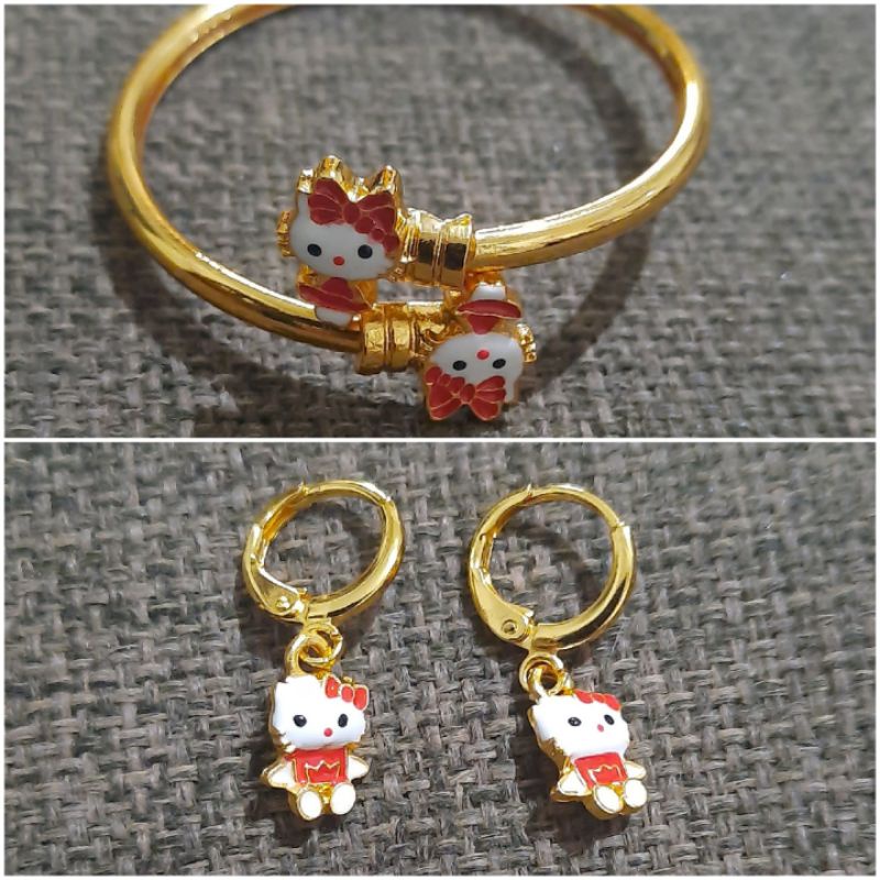 Gelang Anak Model Hello Kitty Gold