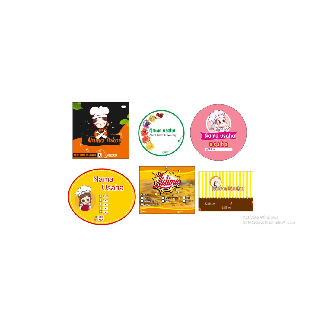 

desain stiker label tanpa cetak hanya desain saja, bisa request motif