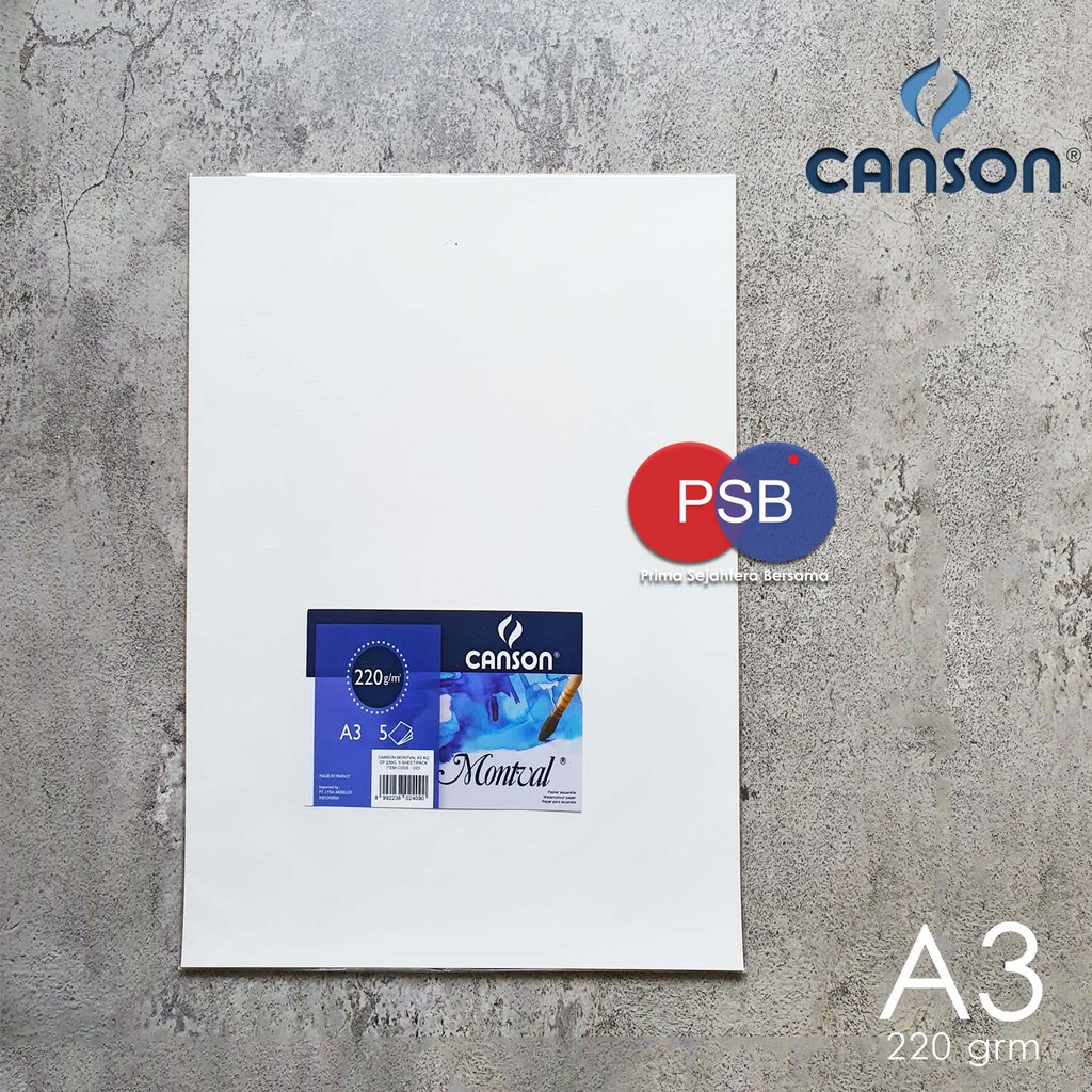 

Canson Montval A3 (220 gsm) / Kertas Cat Air / Kertas Gambar