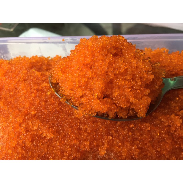 

Terlaris Tobiko Orange 100g fliying fish roe telur ikan terbang repacking halal Murah