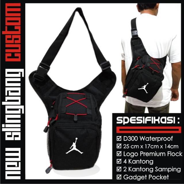 Tas Slingbang Jordan Hitam