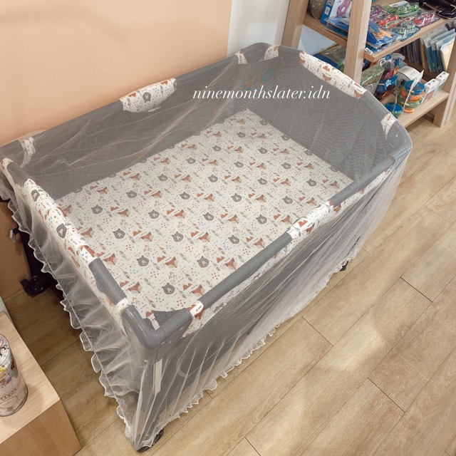 Kelambu Datar Bayi nuna sena joie right start elle box dengan karet