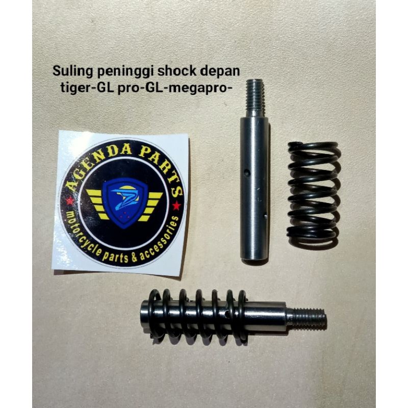 Suling peninggi shock depan plus per rebound 4cm-tiger-GLpro-GL-megapro-cbr-Verza&amp;Rx king yg drat 12