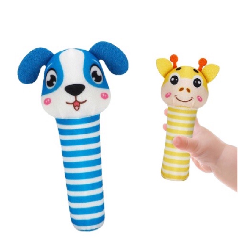 Animal Rattle Plushie Doll Mainan Stick Toet Toet - Mainan Boneka Bayi Bunyi - Boneka Stik Bayi