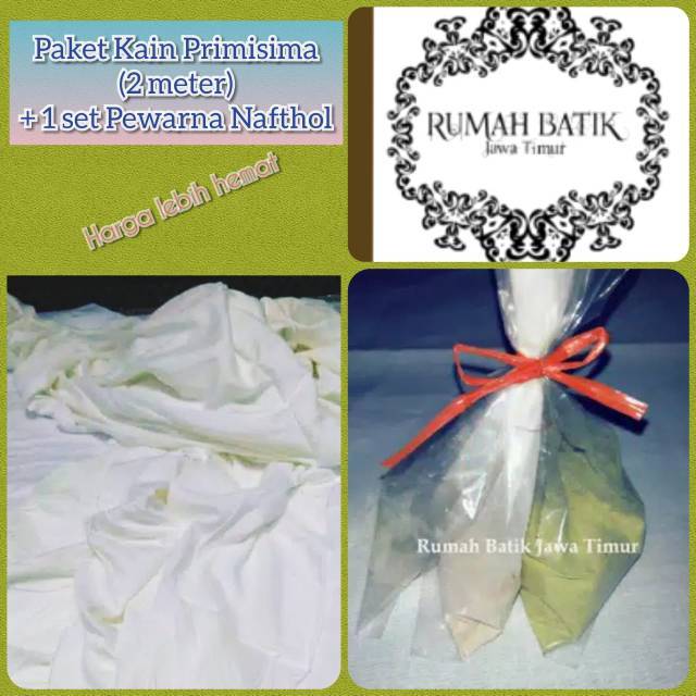 Paket naftol dan 2m kain mori primisima shibori tiedye jumputan hobi hoby hobby diy