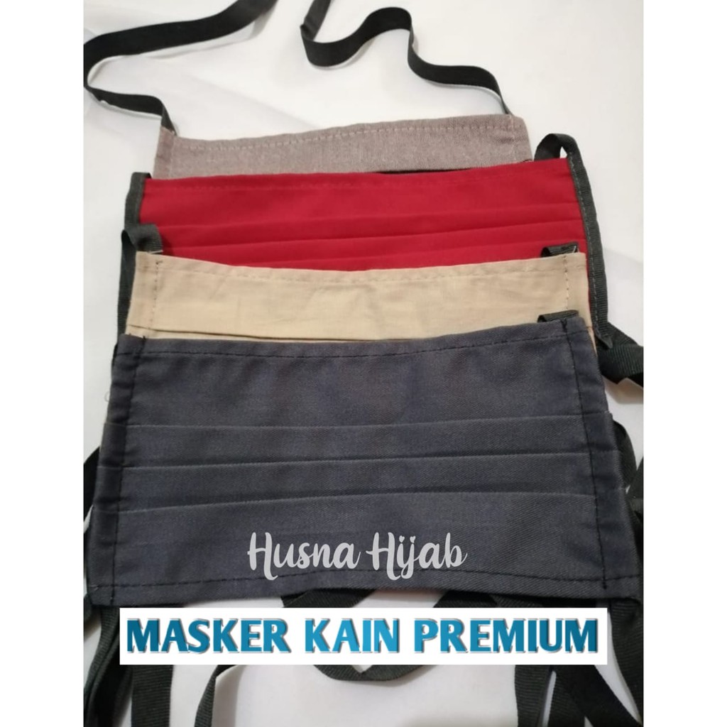 [HUSNA HIJAB] Masker Kain PREMIUM Lusinan (isi 12 Pcs) / Masker Premium Grosir