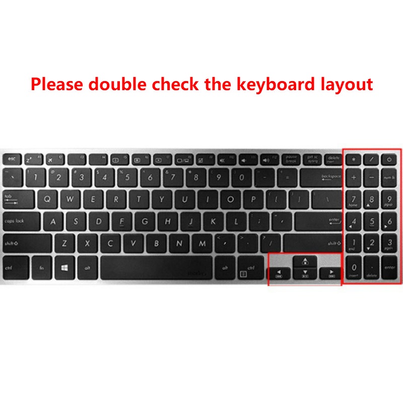 For 15.6 Inches Asus YX560UD Soft Ultra-thin Silicone Laptop Keyboard Cover Protector