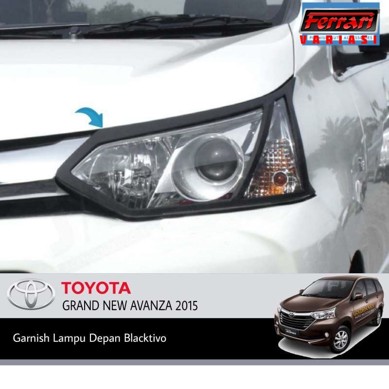 GARNISH LAMPU DEPAN MOBIL TOYOTA AVANZA 2015-2016 FERRARI VARIASI