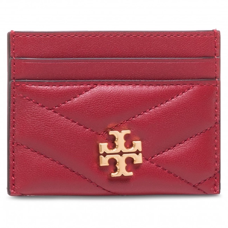 Tory Burch Kira Chevron Card Holder Red