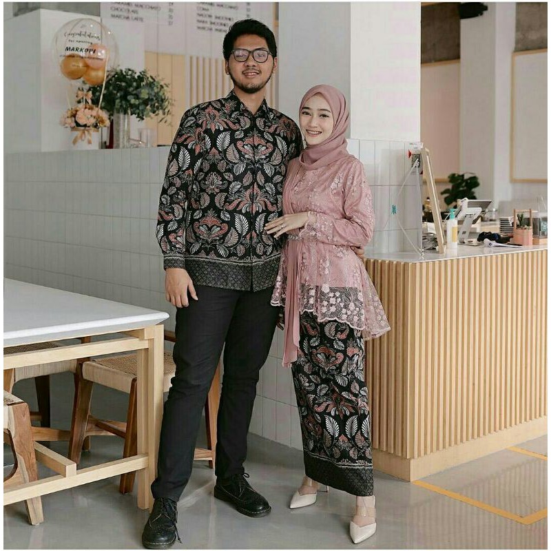 Maura Couple - Sania Ruffle Batik Couple Ori Ndoro Jowi DNT Garansi Termurah Shopee - MOTE DUSTY