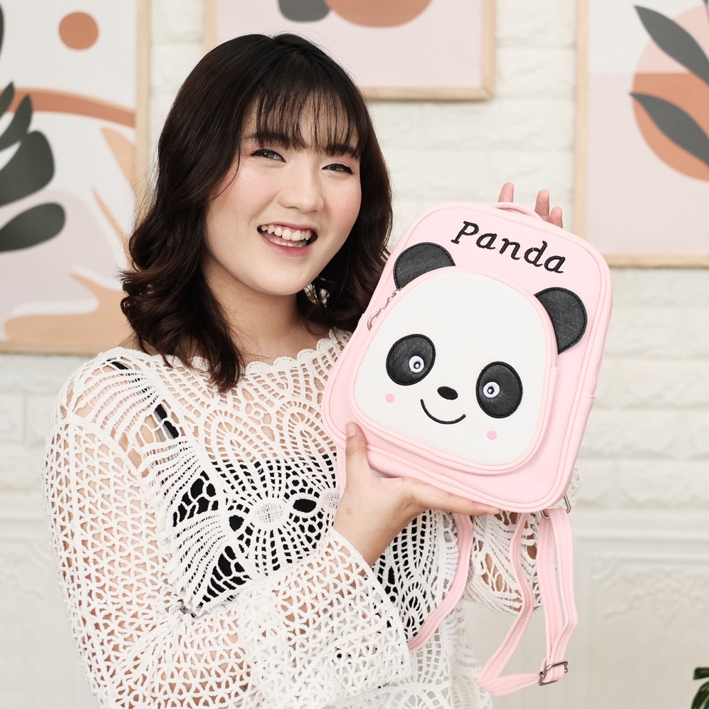 tas ransel anak lucu import panda tas wanita