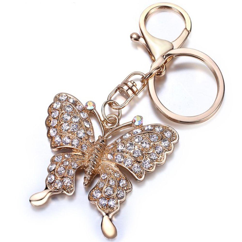 Needway Butterfly Key Chain Gift Hot Accessories Chain Gantungan Kunci Kristal Gantungan Kunci Pesona