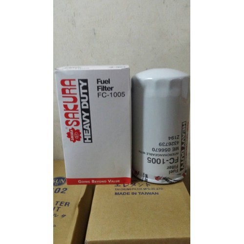 Filter Solar atas Fuso Ganjo 8DC9 6D22 Fuel Filter Sakura FC-1005