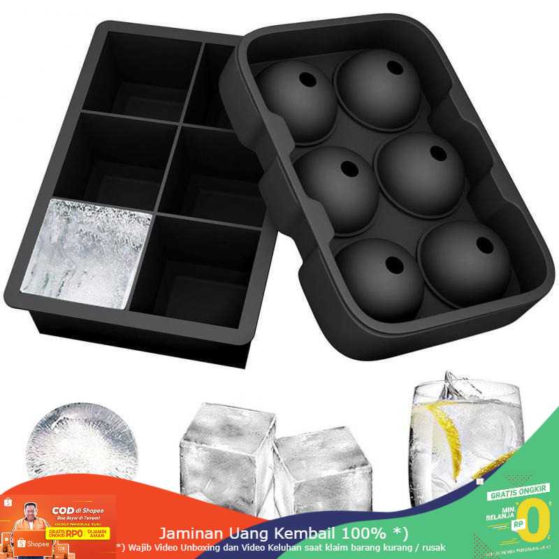 (BISA COD) RVOSTR Winzwon Cetakan Es Batu Ice Cube Tray Cube + Ball 2 PCS - CW76685