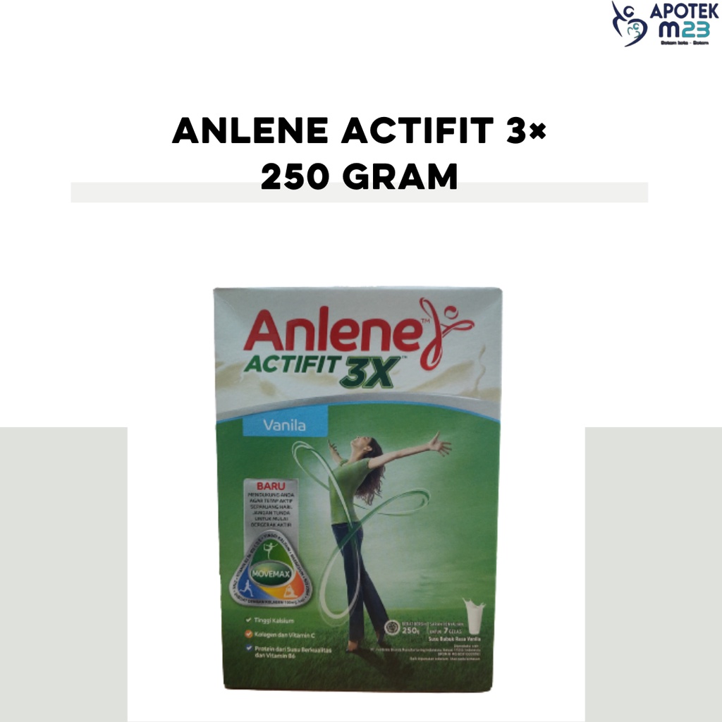 

Anlene Actifit 3X Susu Bubuk Vanila 240g - Nutrisi Tulang, Sendi, dan Otot