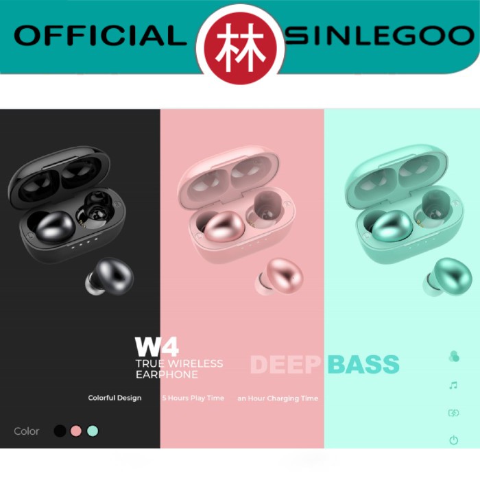 Sinlegoo W4 TWS Earbuds Smart Control Earphone