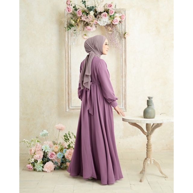 Walhijab - ELLE DRESS - dress ceruti dress cerutty babydoll dress pesta