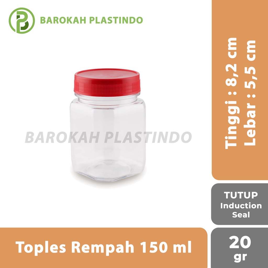 Botol Toples Rempah 150 ml / Toples Plastik 150 ml / Toples Bumbu / Toples 150 ml