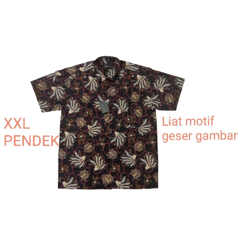 Kemeja motif Big Size XXL Lengan Pendek Kemeja Kerja Kemeja Katun Kemeja Pria