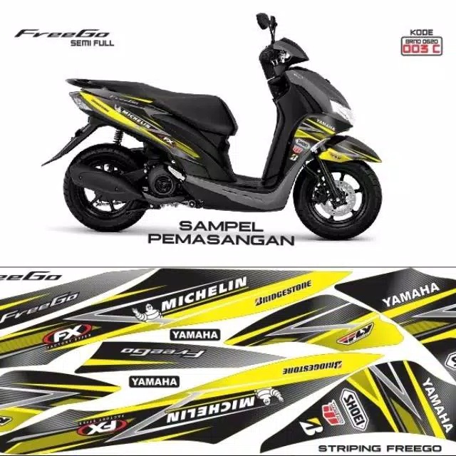 Striping yamaha freego / decal yamaha freego / variasi yamaha freego / modifikasi yamaha freego a
