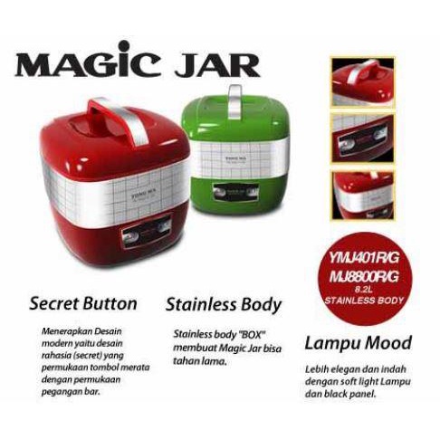 Magic Jar Warmer Penghangat Nasi Yong Ma YongMa SMJ-4013 / SMJ 4013 / SMJ4013 Kapasitas 8.2 Liter