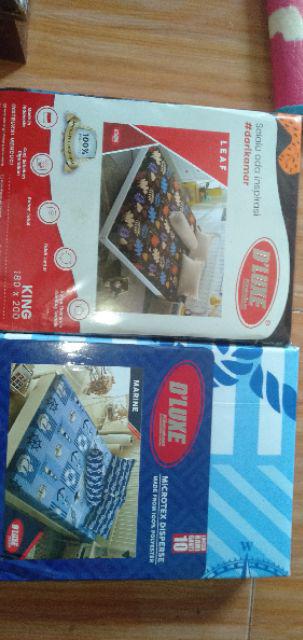 Kintakun Isthana T30 - Sprei Kintakun Dluxe 180x200 - Chili Red/cool Gray/deep Blue/khaki