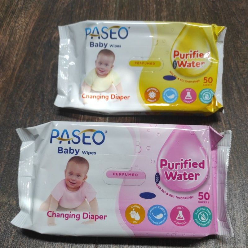 Tissue Basah 50 Sheets Paseo Baby Wipes