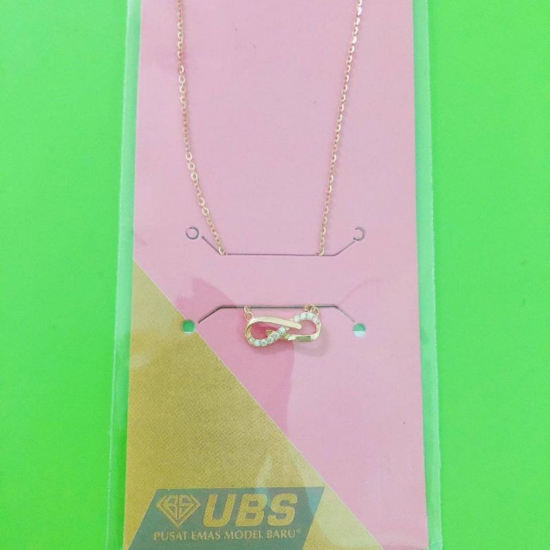 Kalung infinity, star dan love berat ringan variasi mata UBS kadar 375 8K dan 9K 420