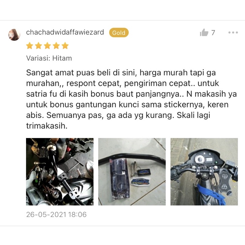 Terlaris!!?STANG RZR YAMAHA ROADRACE SATRIA FU CB 150R VIXSEN KLX RXKING PCX-2