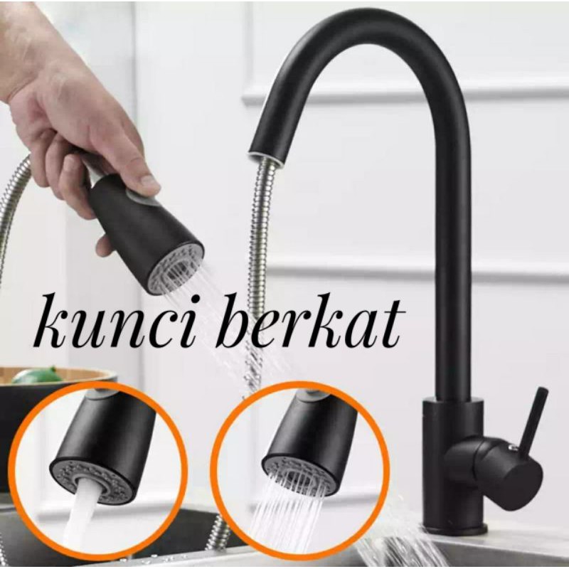 Kran Angsa Tarik/Keran Kitchen Sink Tarik Hitam/Black from Table