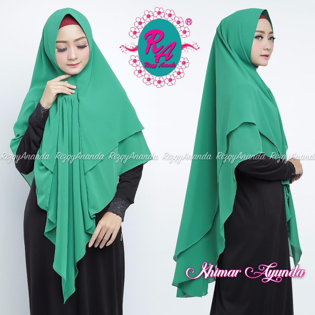 Syar'i Khimar Pakaian Wanita Muslim Cewe Kerudung Perempuan Jilbab Gamis Polos Baju Syari Panjang