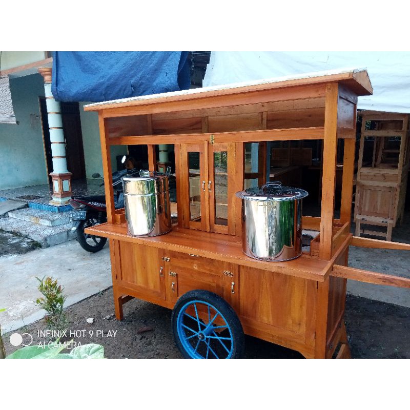 gerobak bakso mie ayam dan dua dandang free ongkir