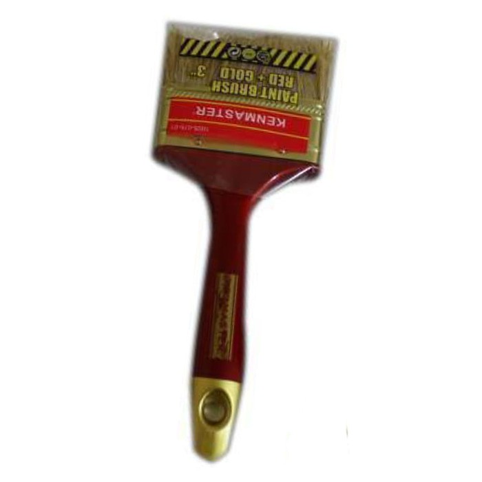 Kenmaster Kuas Cat Gagang Merah Emas 3 Inch - Painting Brush HQ MURAH