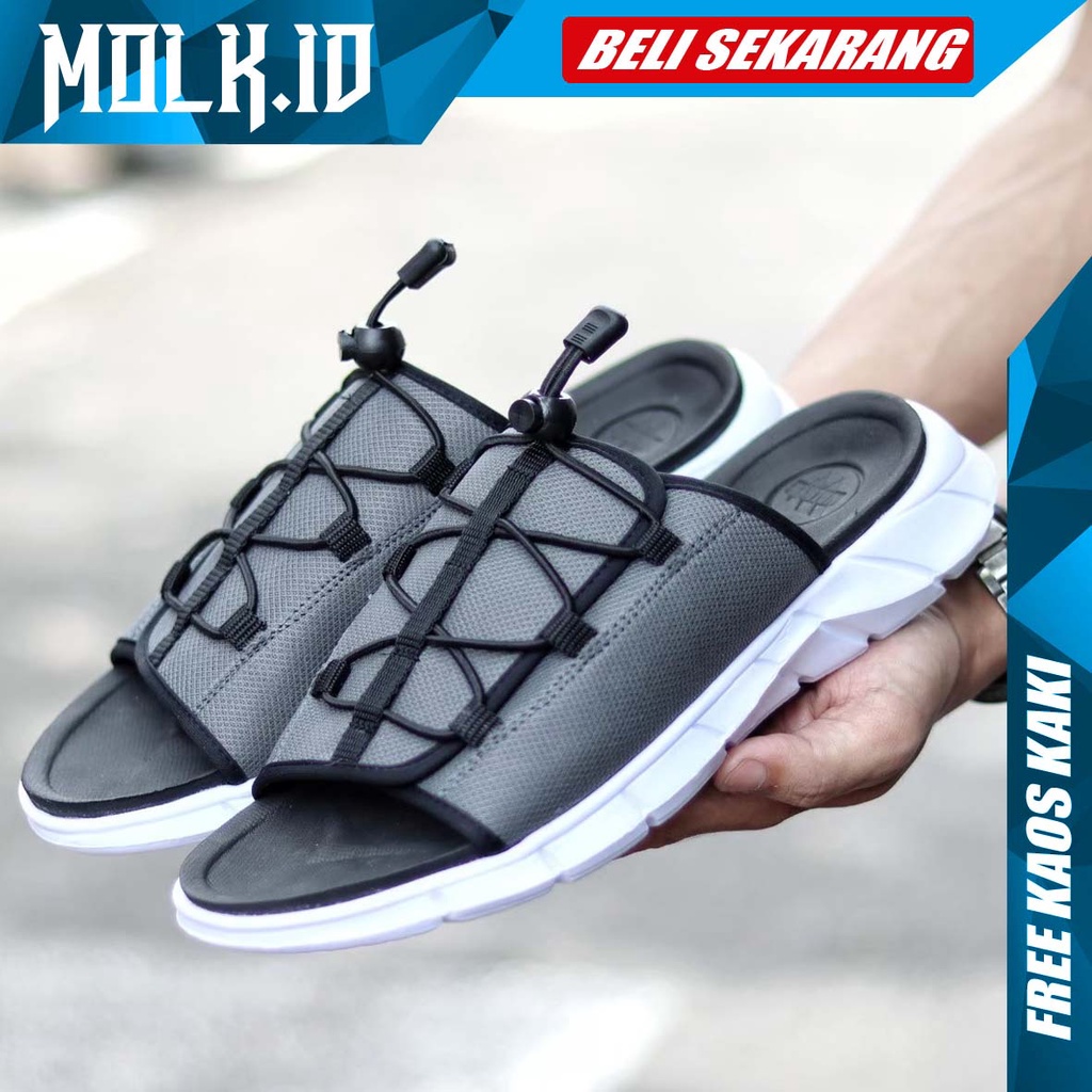 MOLK|Sendal Slide Pria Original Distro Sandal Slop Selop Cowok Simple Trendy Kekinian