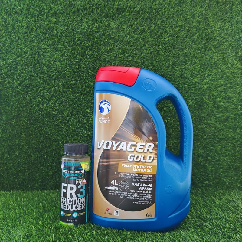 ADNOC VOYAGER GOLD 5W40 4 LITER + HOTSHOT'S SECRET FR3 236ml