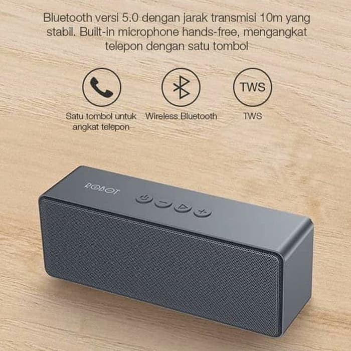 SPEAKER KLASIK ROBOT RB420 SPIKER BLUETOOTH 5.0 BT PORTABLE FULL BASS BATTERY 1200 MAH ORIGINAL