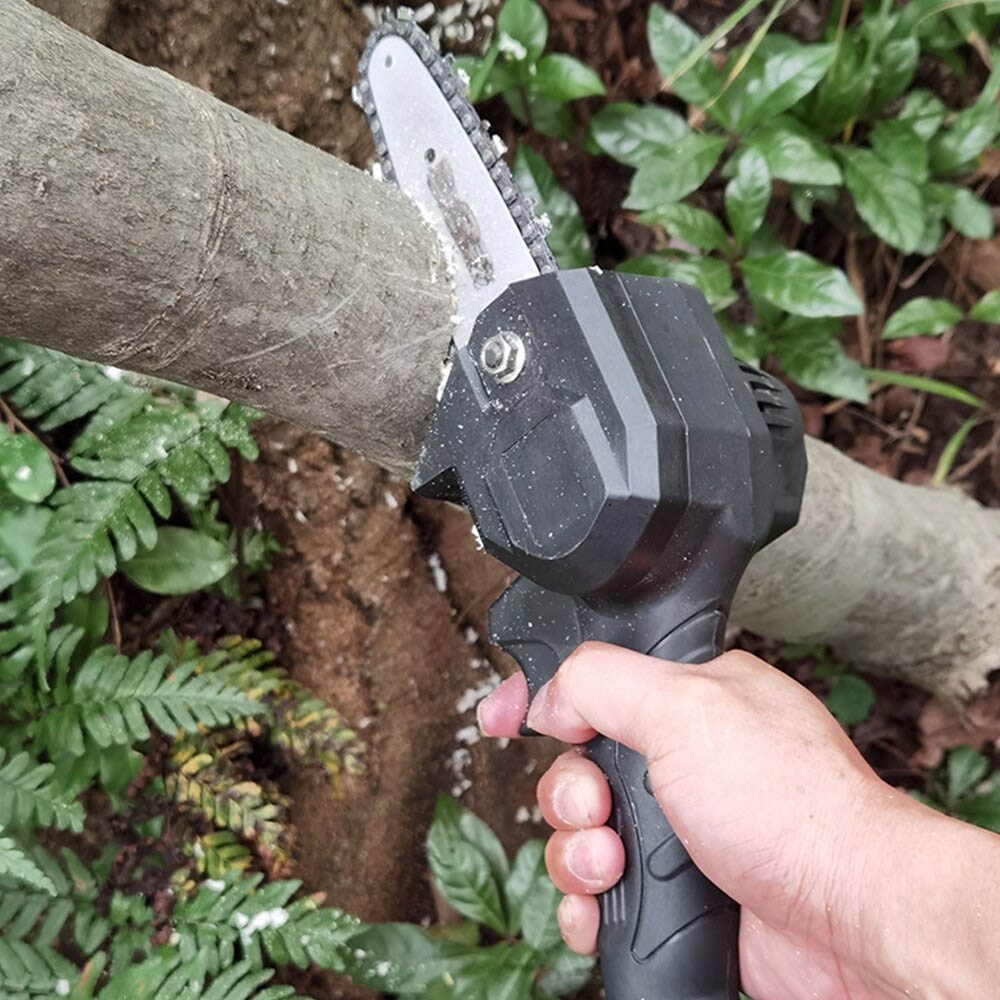 Mini Electric Chainsaw G24V - Alat Gergaji Tangan Mini Bisa Dicas Cocok Potong Dahan, Triplek, Dan Bahan Kayu Lainnya