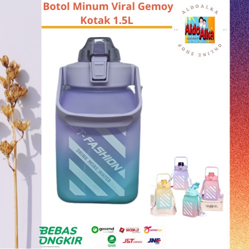 BOTOL MINUM AIR ANAK VIRAL GEMOY MURAH WARNA GRADASI PASTEL