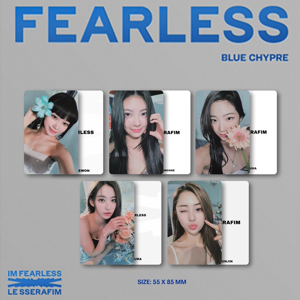 [Photocard] Lesserafim Fearless - Blue Chypre Ver.