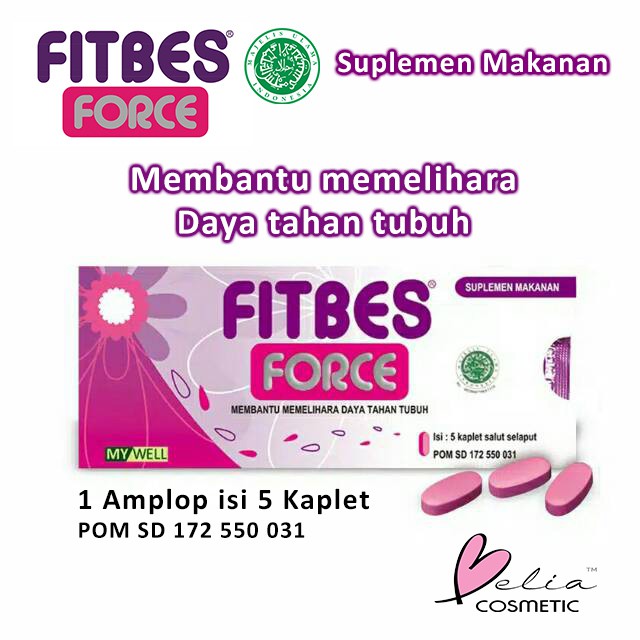 ❤ BELIA ❤ Fitbes Force Strip Isi 5 Kaplet Supplemen Makanan Memelihara Daya Tahan Tubuh BPOM Halal