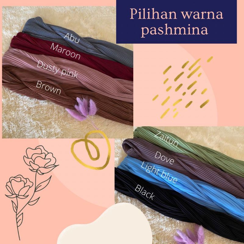 Hampers hijab pashmina plisket premium