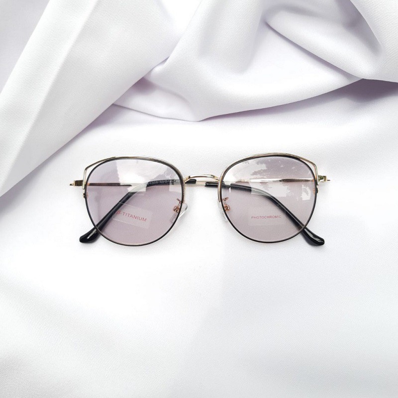 KACAMATA LENSA PHOTOCROMIC BERUBAH WARNA KOREAN FRAME OPTIK TERBARU WANITA FASHION STYLE