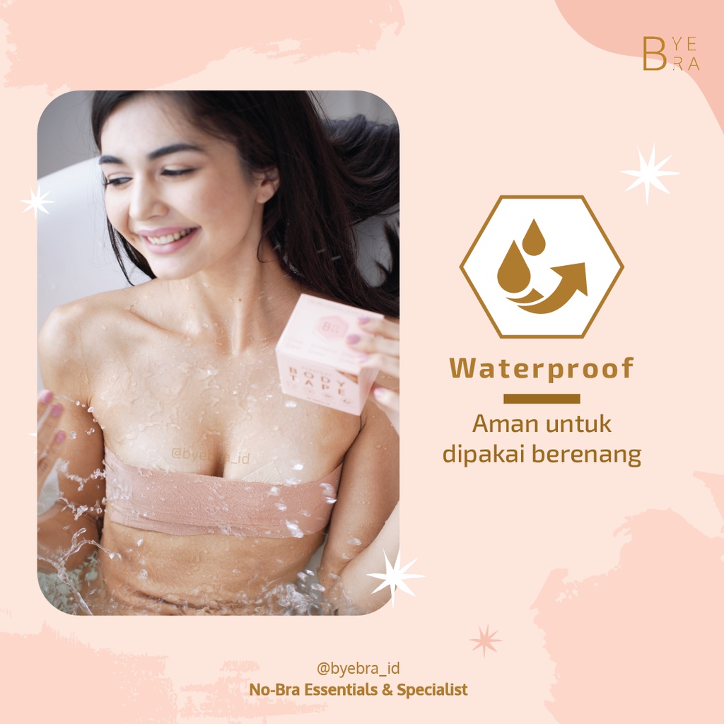 Bye Bra BODY TAPE Free NIPPLE COVER & FASHION TAPE / Pengganti BRA - ByeBra-5