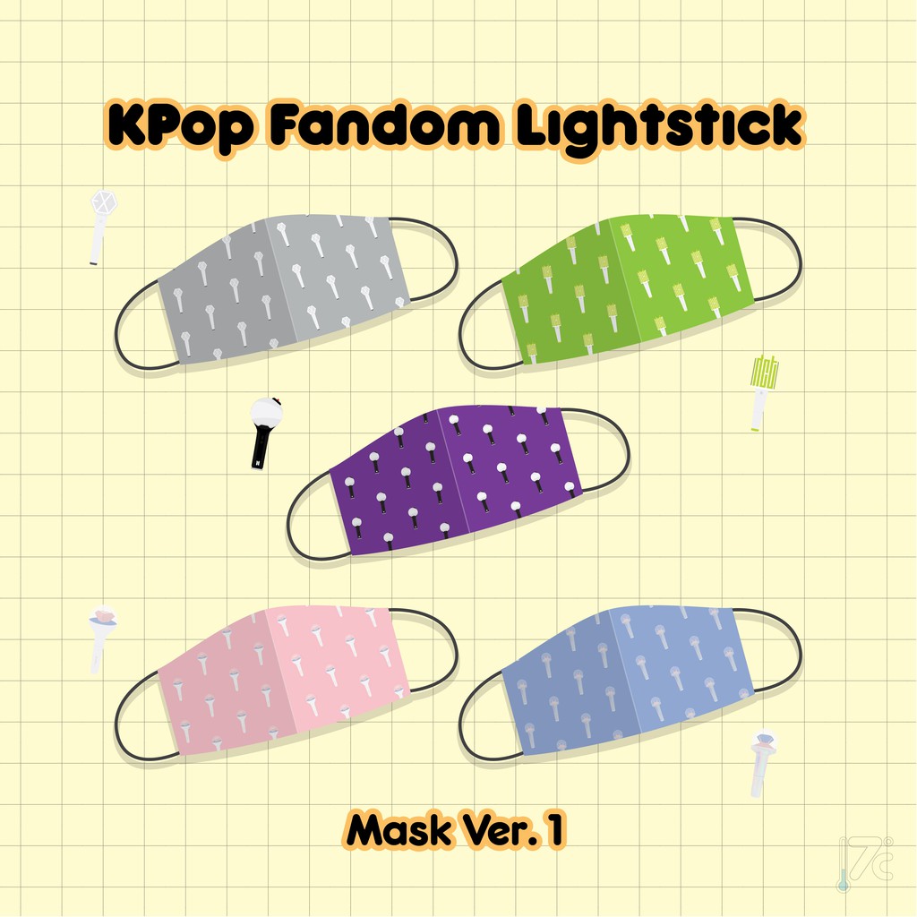 [READY STOCK] Masker KPop Lightstick BTS EXO SEVENTEEN NCT ver. 1