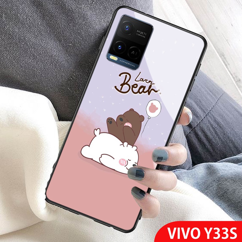 [A70] Softcase Glass Kaca Vivo Y33S /Casing Handphone Vivo Y33S/ Case Hp Vivo Y33S