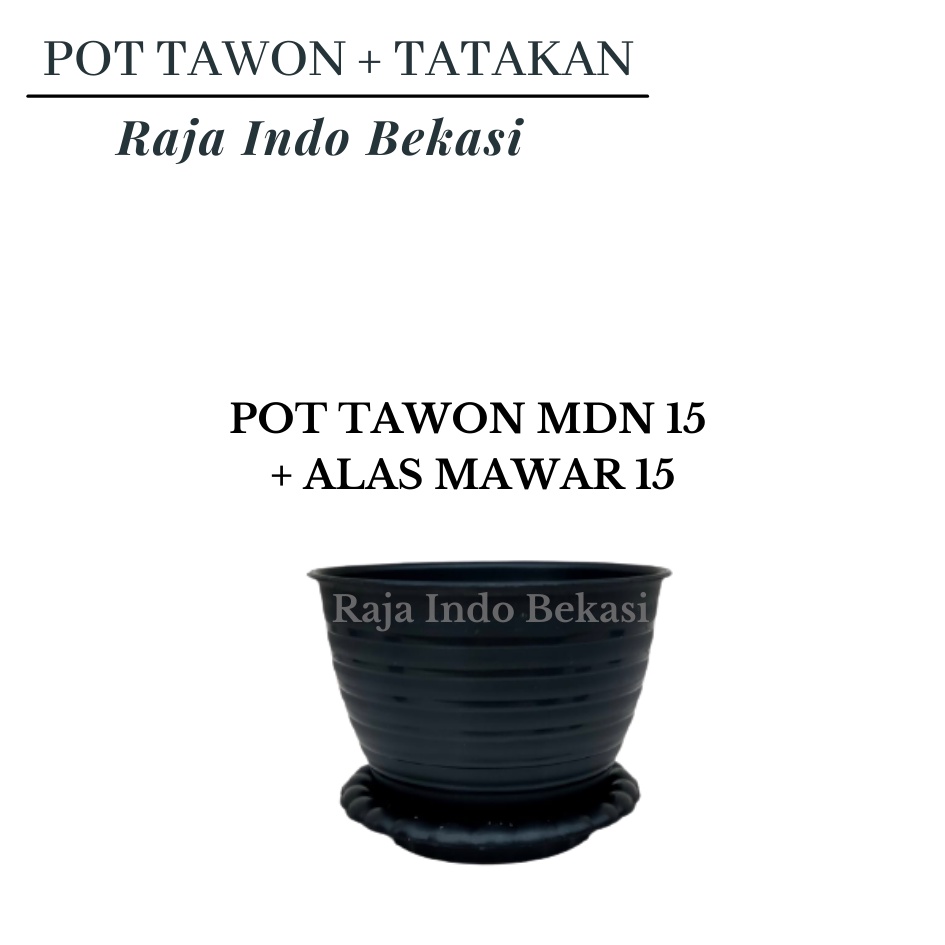 Pot Tawon Mdn 15 + Alas Mawar 15 Hitam Putih Pot Ulir Tawon Madu Pirus putih 10 12 15 17 18 20 21