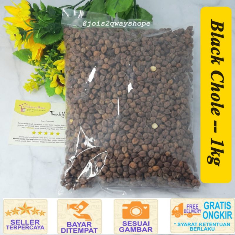 

Kacang dal black chole/black chana Repaking 1kg